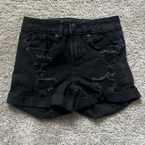 Black Jean Shorts